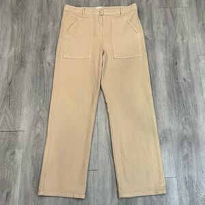 Aritzia Wilfred Free Casual Tan Beige Straight Leg Trendy Streetwear Cargo Pants